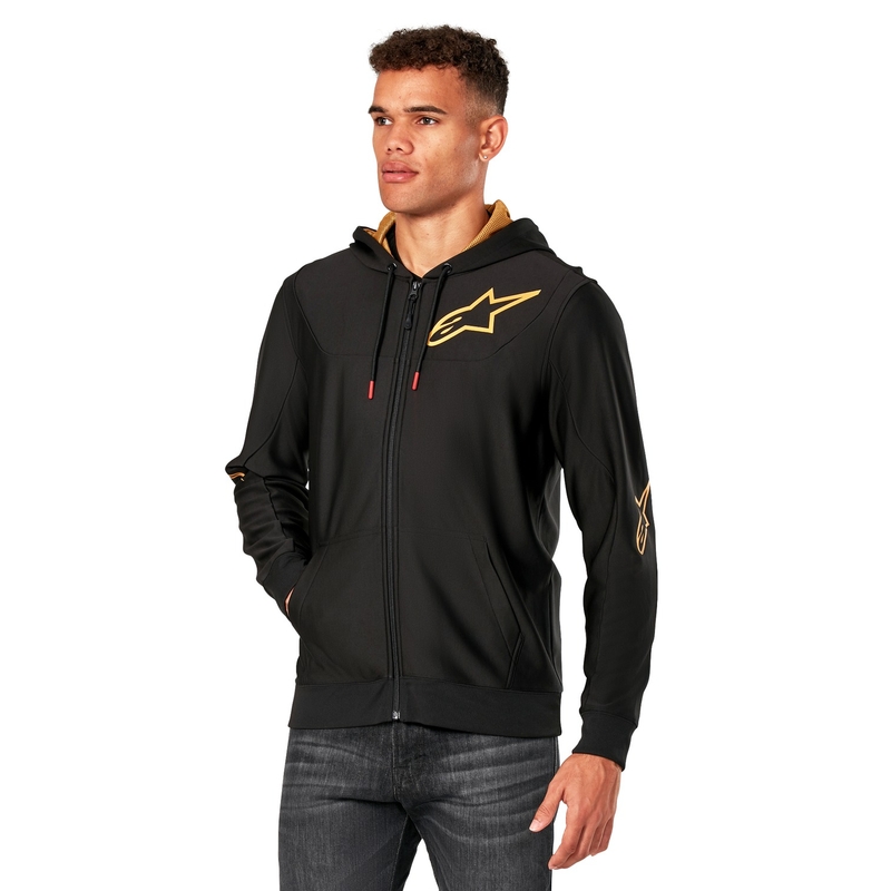 Alpinestars Sessions 3 Hoodie sort og guld