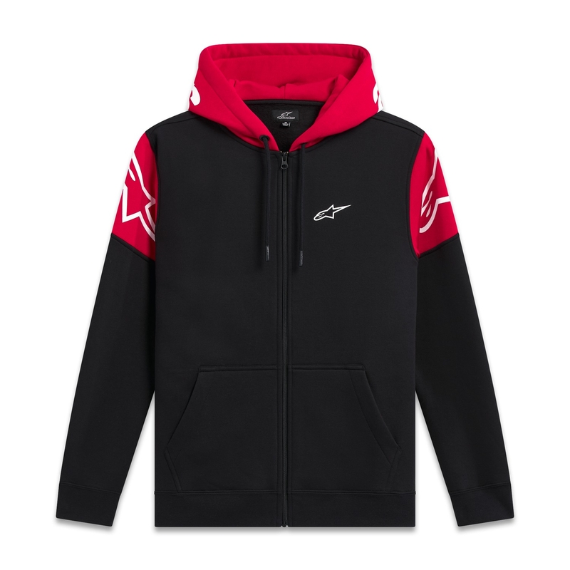 Alpinestars Velocity Hoodie sort og rød
