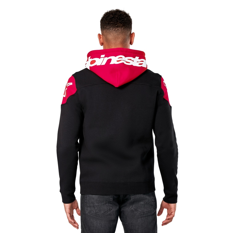 Alpinestars Velocity Hoodie sort og rød