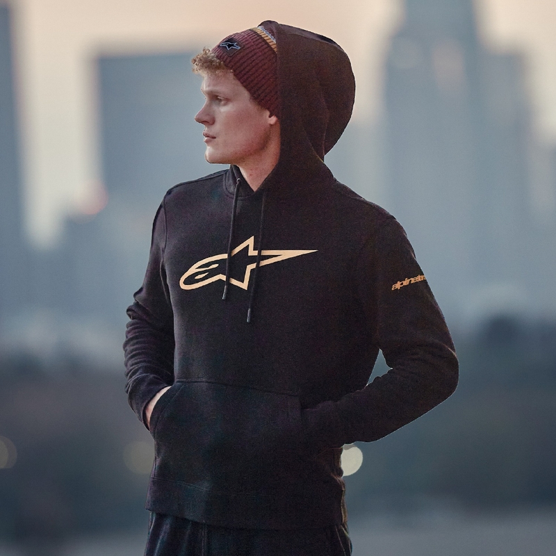 Alpinestars Gilded Hoodie sort og guld