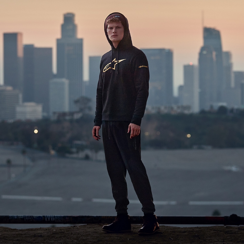 Alpinestars Gilded Hoodie sort og guld