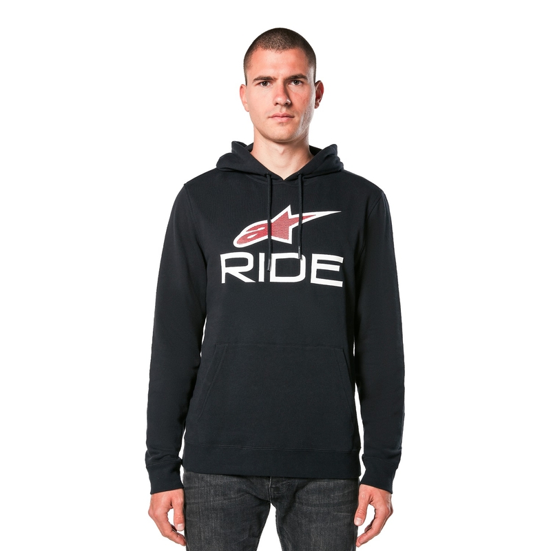 Alpinestars Ride 4.0 hættetrøje sort, hvid og rød