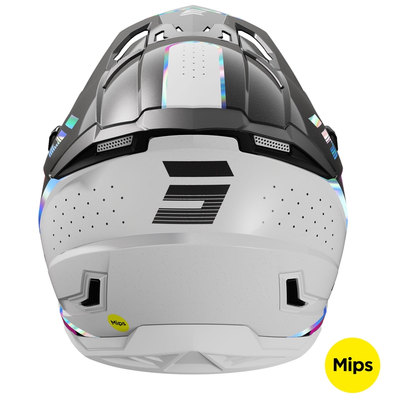 Motocrosshjelm Shot Core Honor sort-holografisk perle