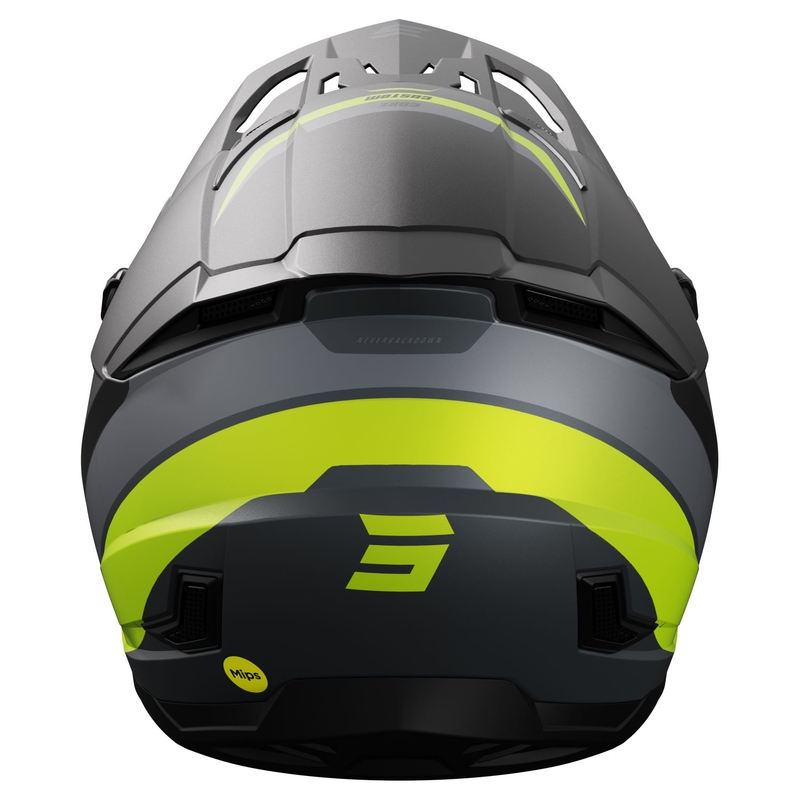 Motocrosshjelm Shot Core Custom sort-fluogul