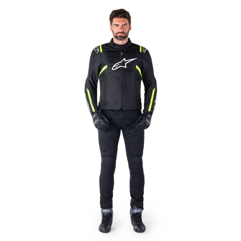 Alpinestars T-SPS 2 vandtæt motorcykeljakke i sort, hvid og fluogul