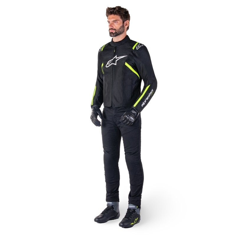 Alpinestars T-SPS 2 vandtæt motorcykeljakke i sort, hvid og fluogul