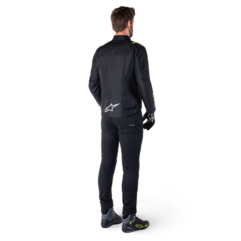 Alpinestars T-SPS 2 vandtæt motorcykeljakke i sort, hvid og fluogul