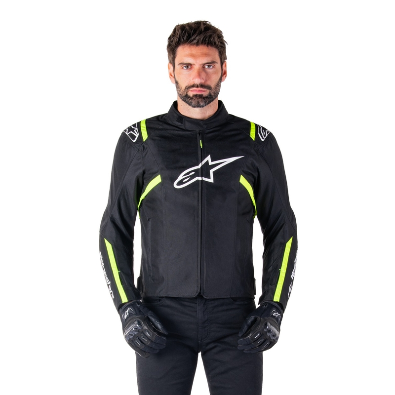 Alpinestars T-SPS 2 vandtæt motorcykeljakke i sort, hvid og fluogul