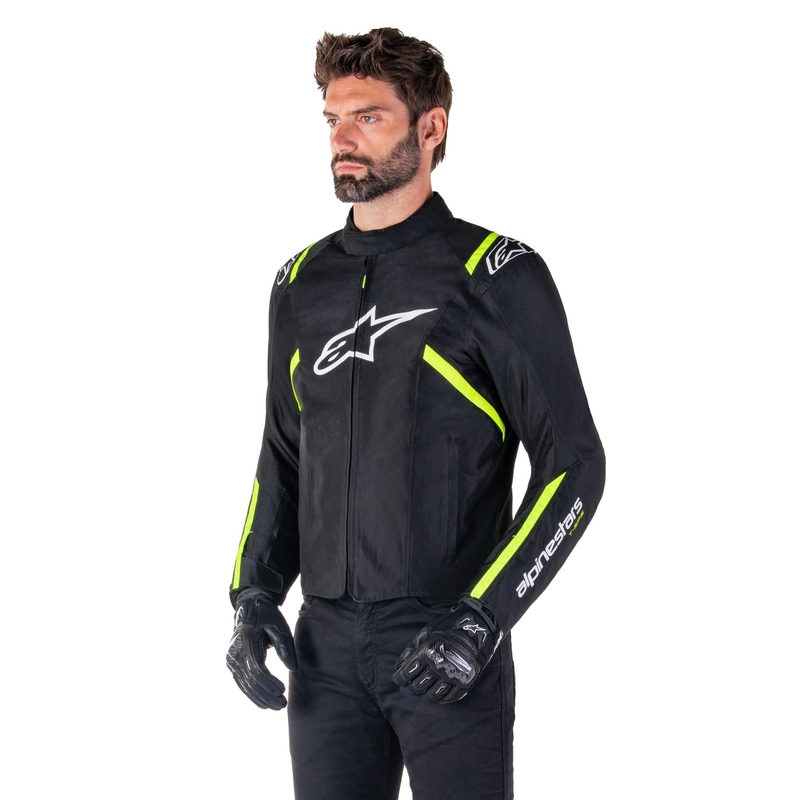 Alpinestars T-SPS 2 vandtæt motorcykeljakke i sort, hvid og fluogul
