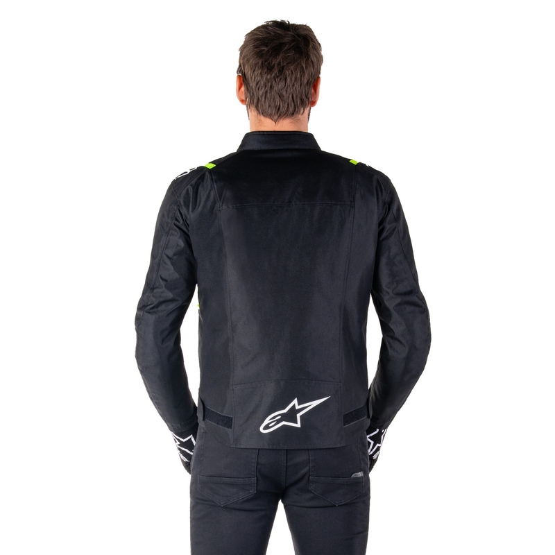 Alpinestars T-SPS 2 vandtæt motorcykeljakke i sort, hvid og fluogul