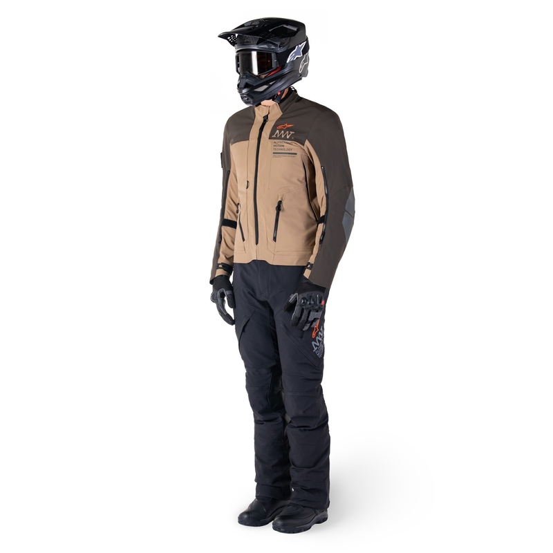 Alpinestars AMT-8 Stretch Drystar XF brun-khaki motorcykeljakke