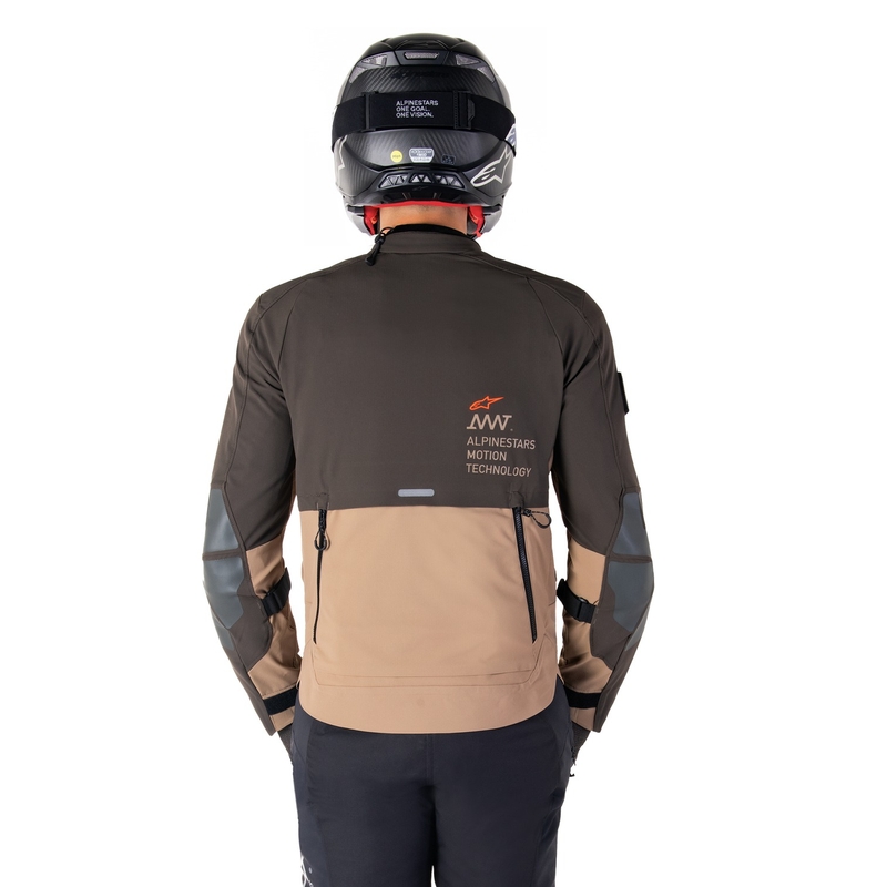Alpinestars AMT-8 Stretch Drystar XF brun-khaki motorcykeljakke