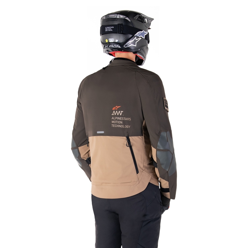Alpinestars AMT-8 Stretch Drystar XF brun-khaki motorcykeljakke