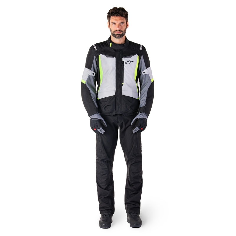 Alpinestars ST-1 Vandtæt grå-sort-fluogul motorcykeljakke