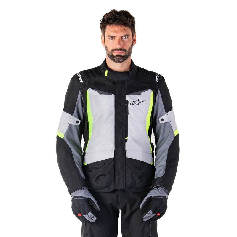 Alpinestars ST-1 Vandtæt grå-sort-fluogul motorcykeljakke