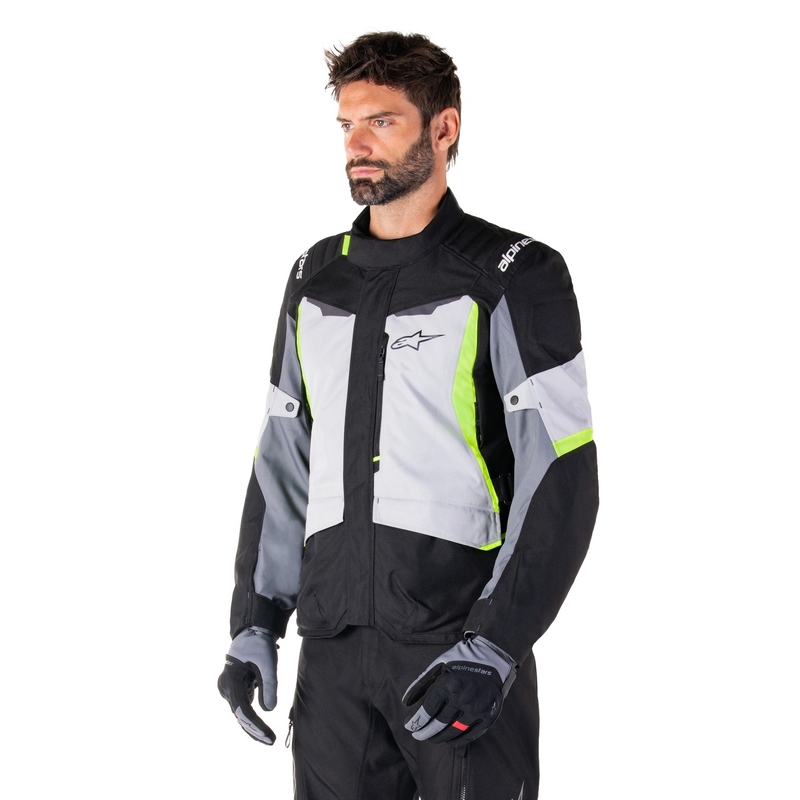 Alpinestars ST-1 Vandtæt grå-sort-fluogul motorcykeljakke