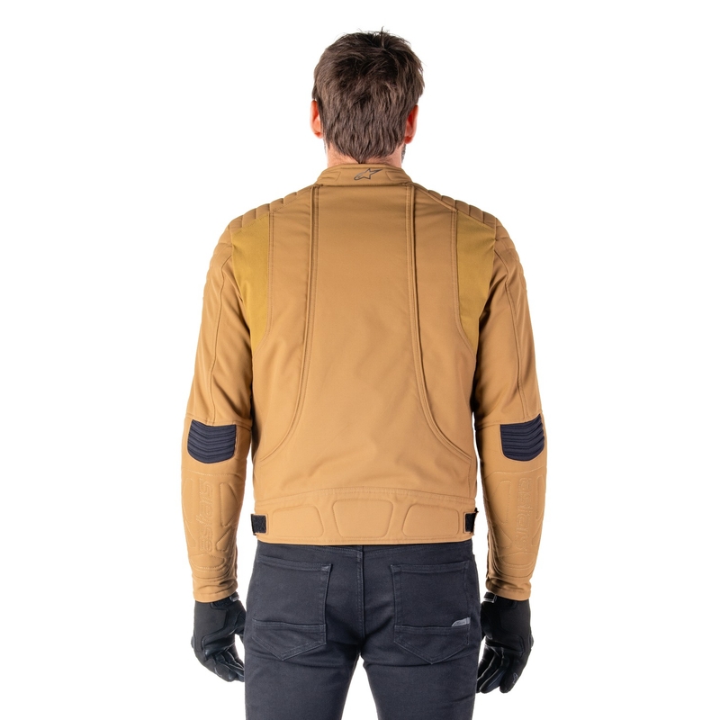 Alpinestars Clayton vandafvisende lysebrun motorcykeljakke