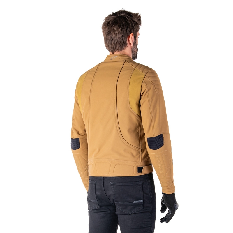 Alpinestars Clayton vandafvisende lysebrun motorcykeljakke