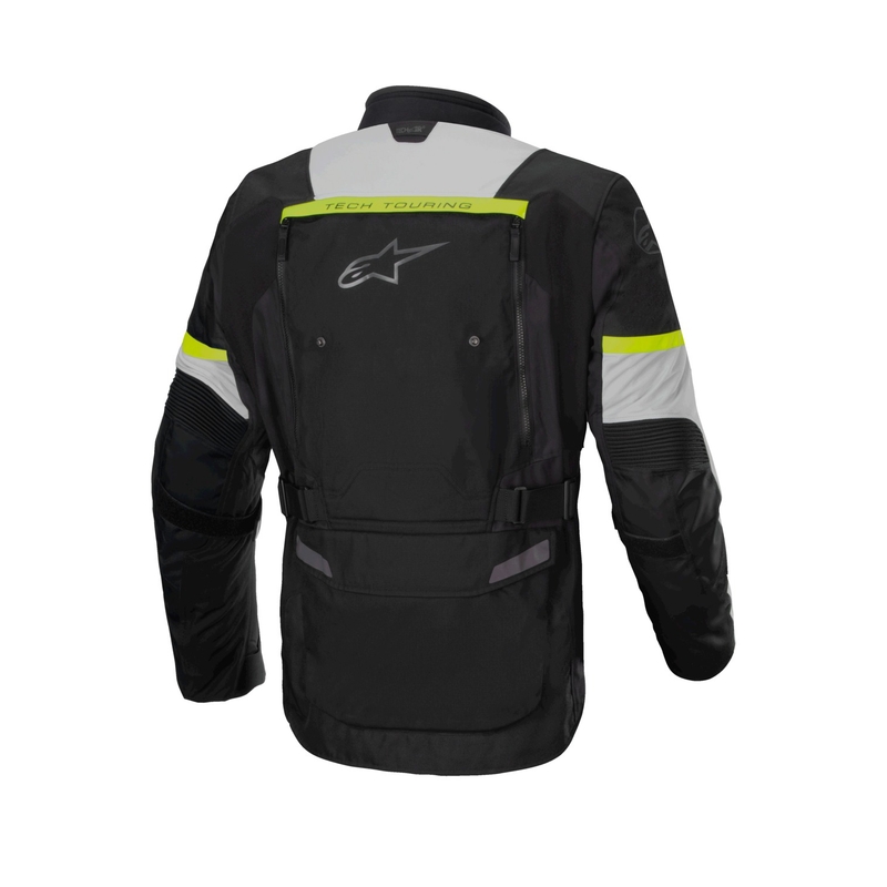 Alpinestars Bogota PRO Drystar sort-grå-fluogul motorcykeljakke
