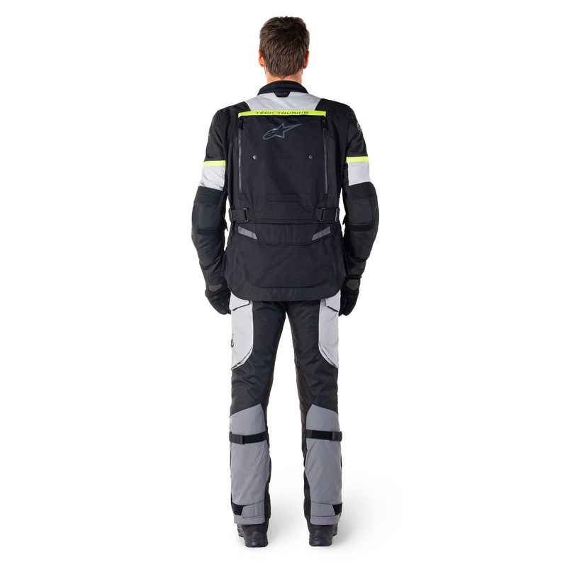 Alpinestars Bogota PRO Drystar sort-grå-fluogul motorcykeljakke