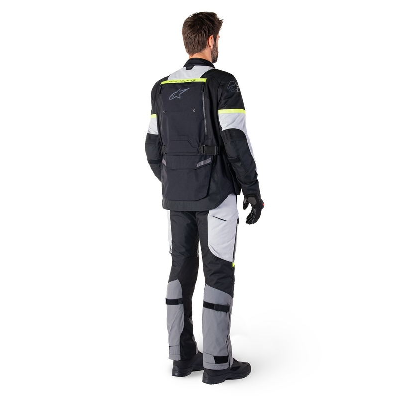 Alpinestars Bogota PRO Drystar sort-grå-fluogul motorcykeljakke
