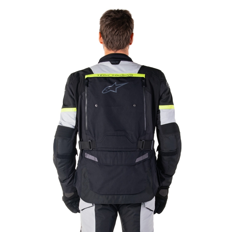 Alpinestars Bogota PRO Drystar sort-grå-fluogul motorcykeljakke