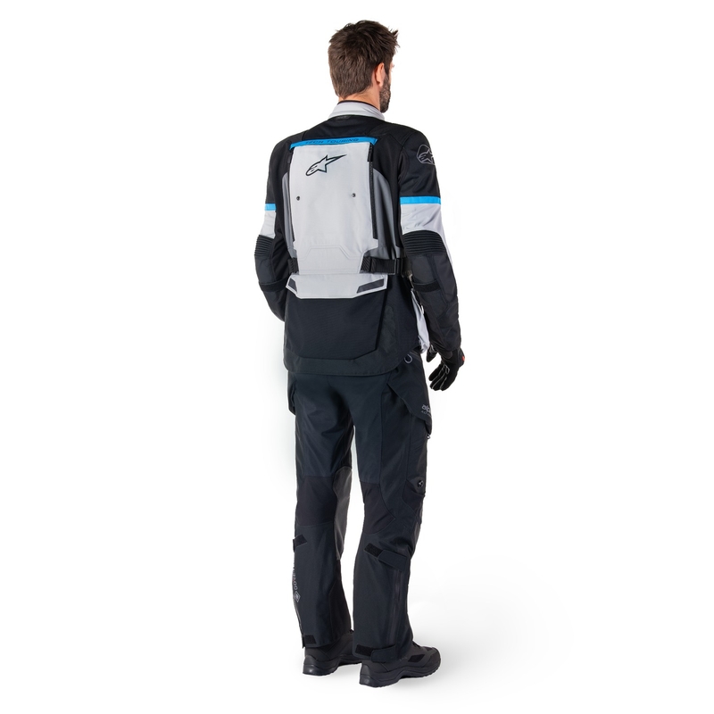 Alpinestars Bogota PRO Drystar grå-sort-blå motorcykeljakke