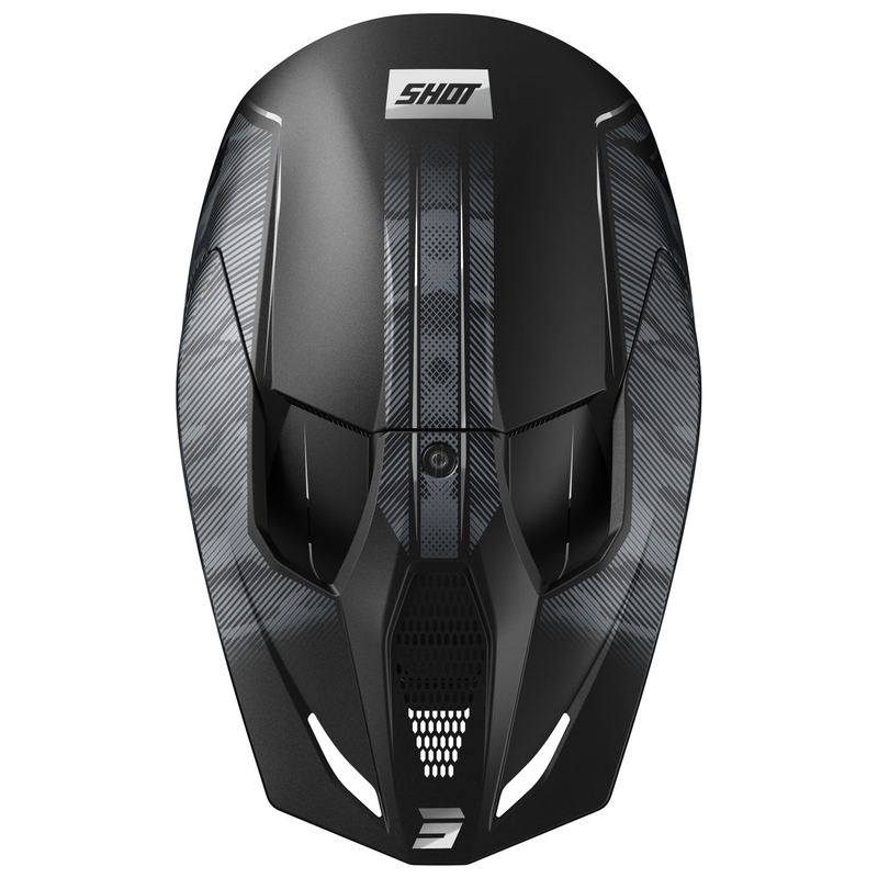 Motocrosshjelm Shot Camo Tactic mat sort-grå