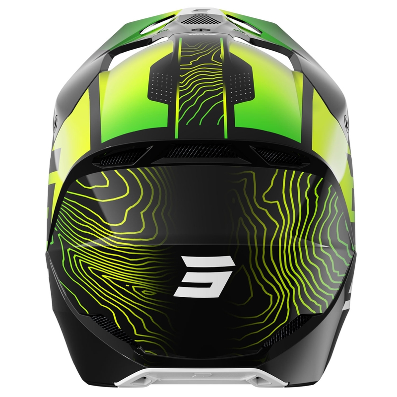 Motocrosshjelm Shot Furious Apex fluogul-sort