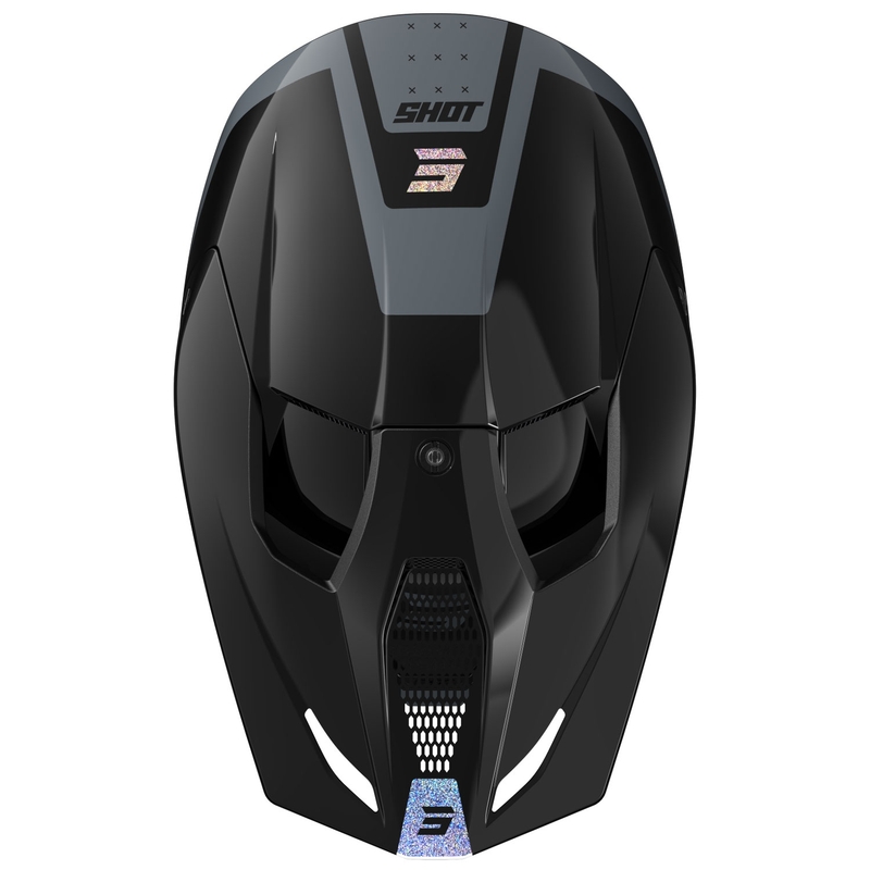 Motocrosshjelm Shot Furious League holografisk sort