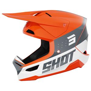 Motocross-hjelm Shot Furious League orange-grå