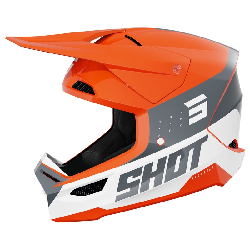 Motocross-hjelm Shot Furious League orange-grå
