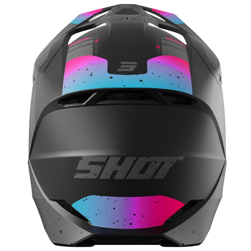 Motocrosshjelm Shot Furious Mirage blå-pink
