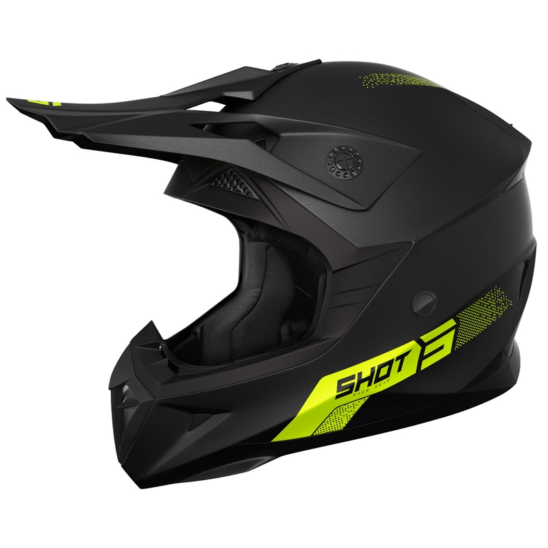 Motocrosshjelm Shot Pulse Element mat fluogul
