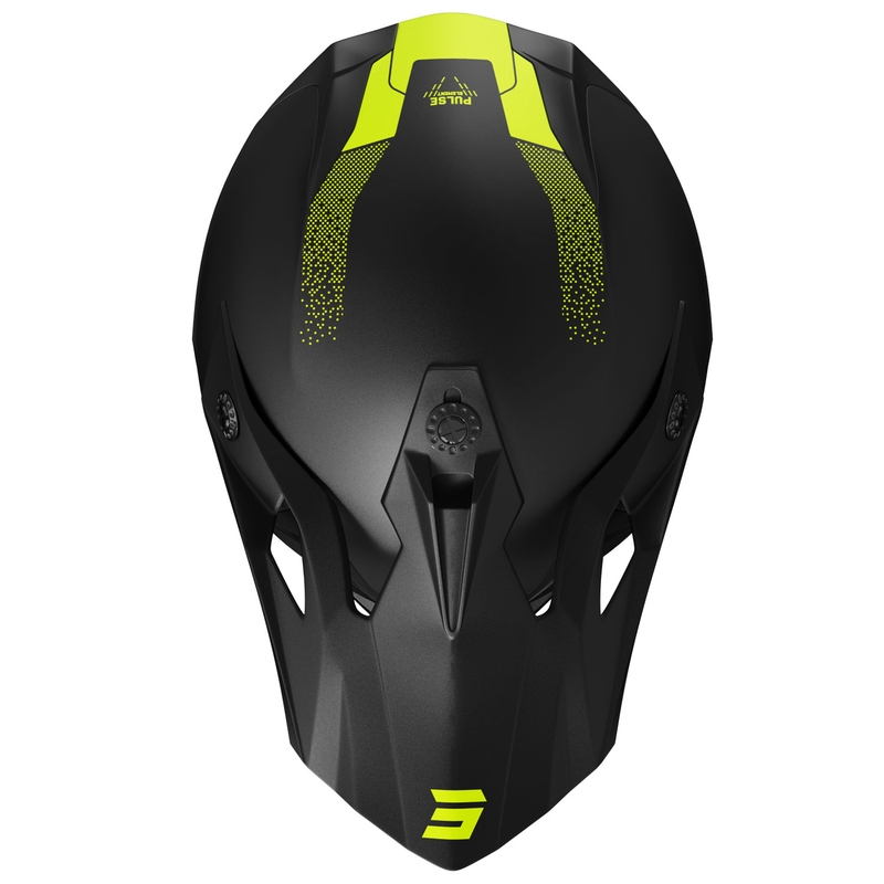 Motocrosshjelm Shot Pulse Element mat fluogul