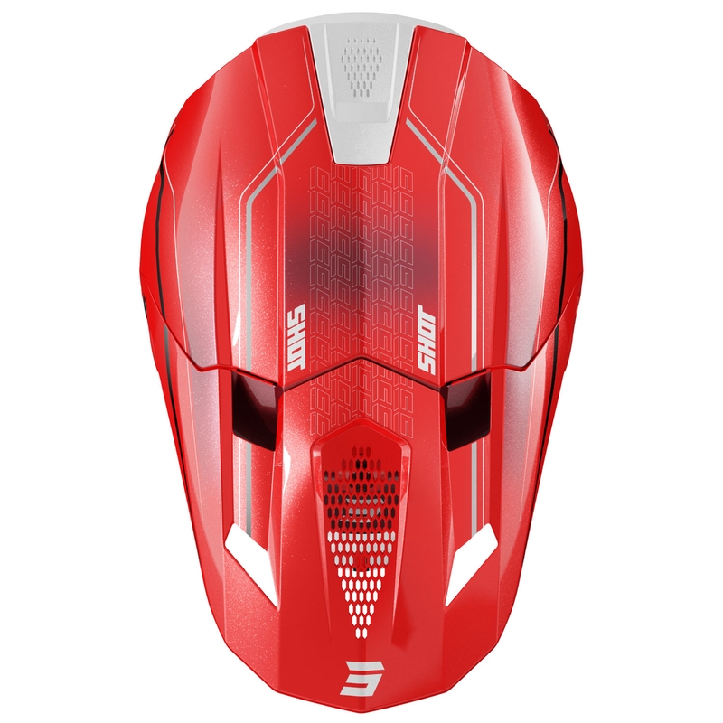 Motocrosshjelm Shot Lite Challenger pearl red