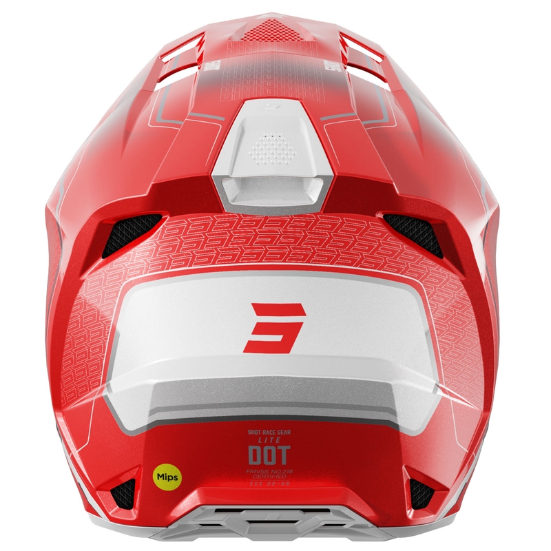Motocrosshjelm Shot Lite Challenger pearl red