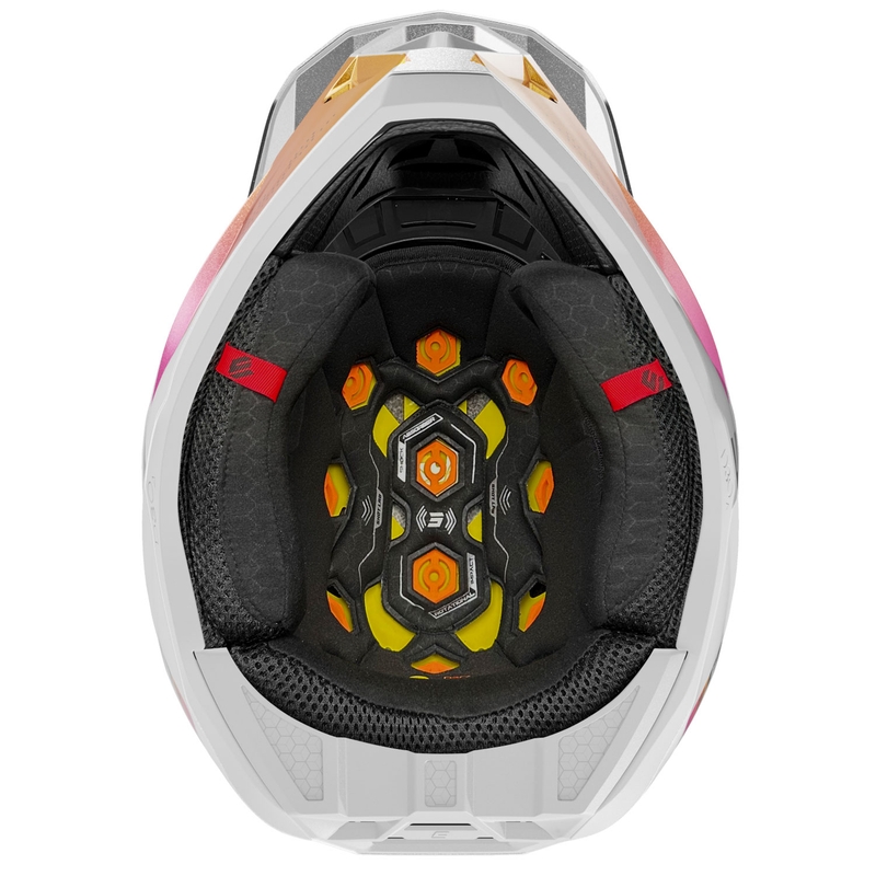 Motocrosshjelm Shot Lite Ultra pearl blå-orange-pink