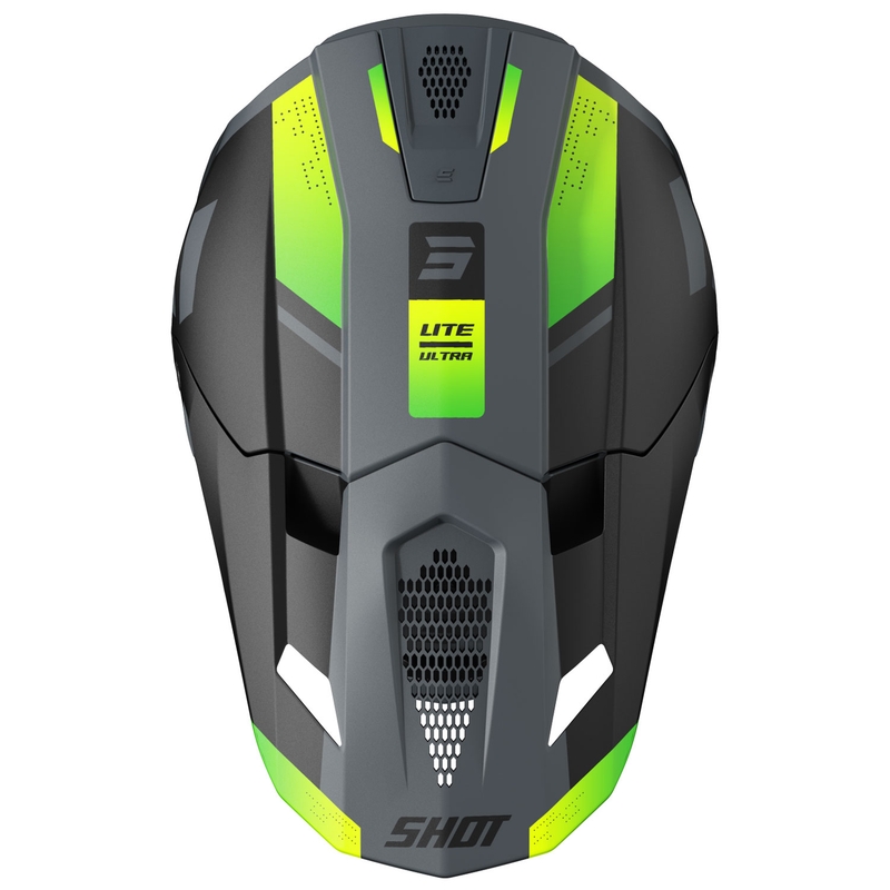 Motocrosshjelm Shot Lite Ultra matt fluogul