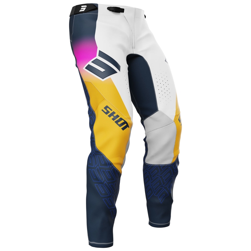 Motocrossbukser Shot Aerolite Ultra blå-orange-pink