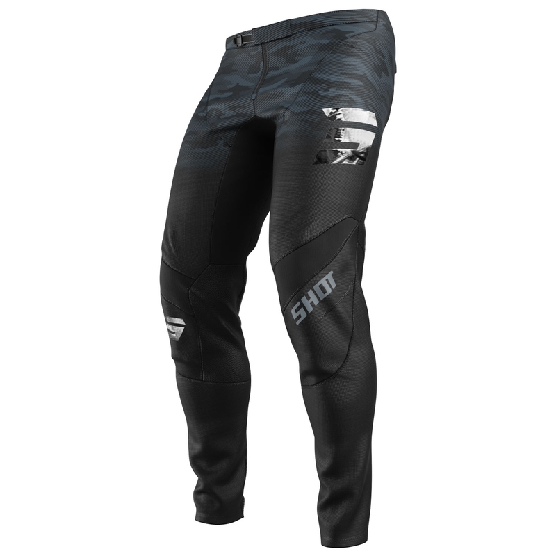 Motocross-bukser Shot Contact Tactic sort-grå