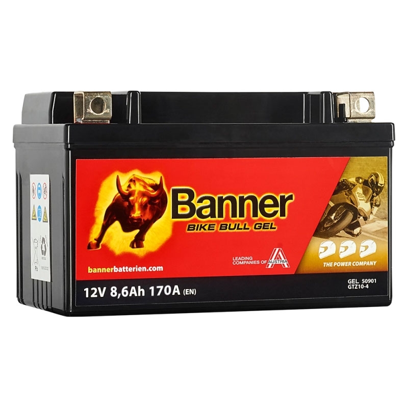 Gelbatteri Banner Bike Bull GEL 509 01/BGTZ10-S - GTZ10-S 12V, 8.6Ah, 170A