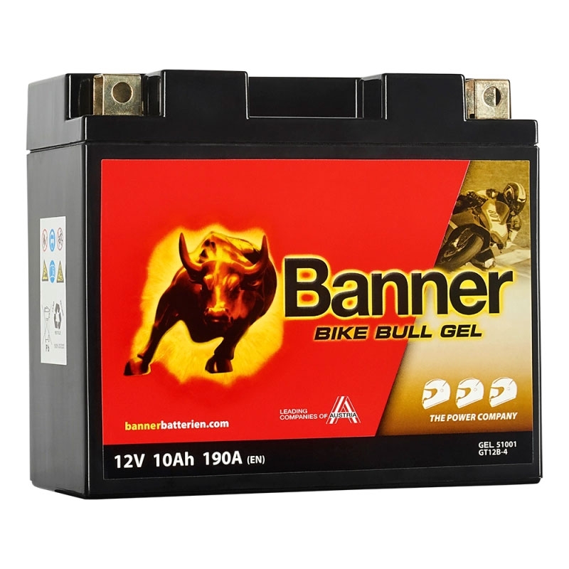 Gelbatteri Banner Bike Bull GEL 510 01/BGT12B-4 - GT12B-4 12V, 10Ah, 190A