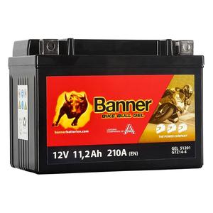 Gelbatteri Banner Bike Bull GEL 512 01/BGTZ14-S - GTZ14-S 12V, 11.2Ah, 210A