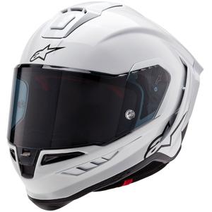 Alpinestars Supertech R-10 Solid carbon white matt integral motorcykelhjelm