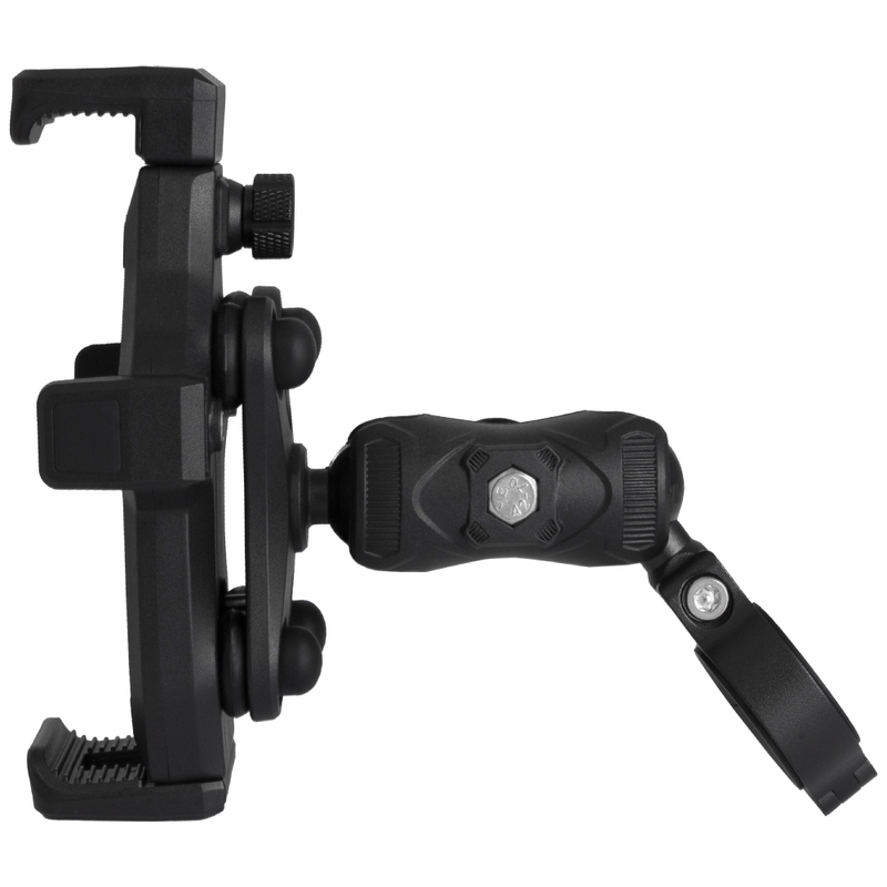 Anti-vibrations motorcykelbeslag med lås MotoZem M25-1 sort