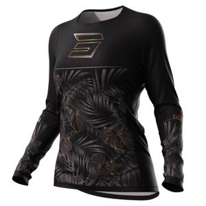 Motocrosstrøje til kvinder Shot Contact Respect sort-guld