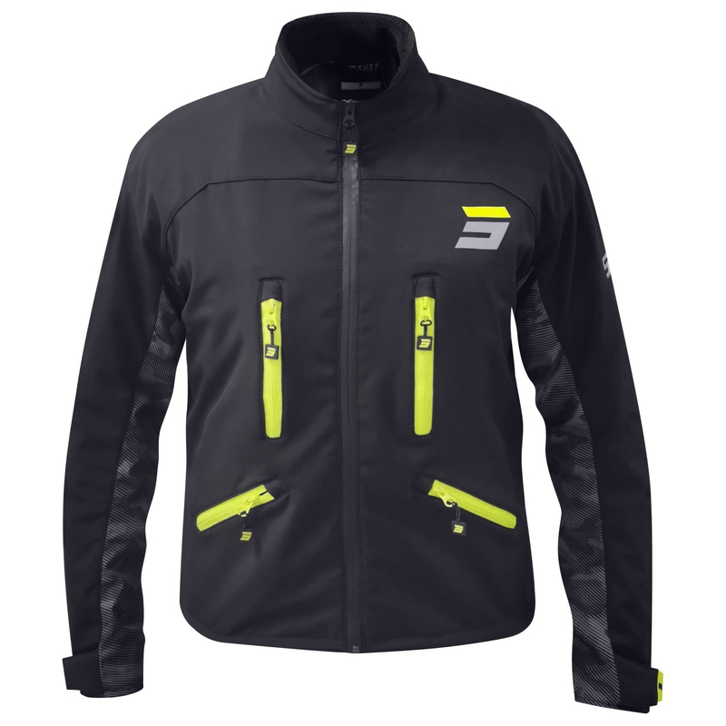 Motorcykeljakke Shot Climatic sort-fluogul