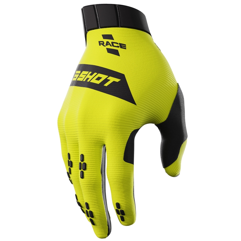 Motocrosshandsker til børn Shot Race fluogul