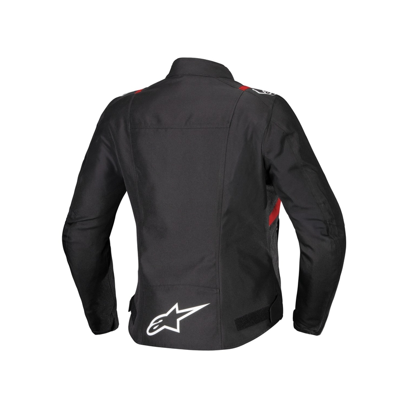 Alpinestars Stella T-SPS 2 vandtæt sort-hvid-fluerød motorcykeljakke til kvinder